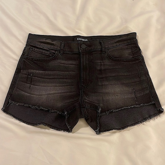 Express women’s black denim shorts - Picture 1 of 7